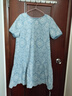 MsShe【全棉重工刺繡連衣裙】大碼女裝2025夏裝胖mm巨遮顯瘦裙子 刺繡全棉-冰河藍色現貨 3XL 曬單實(shí)拍圖