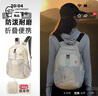 Tuban戶(hù)外運動(dòng)雙肩女男輕便迷你雙肩包可折疊兒童皮膚包登山徒步旅游包 淺卡其【折疊收納耐磨防潑水】 曬單實(shí)拍圖