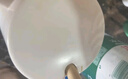 傳旗陶瓷馬克杯帶勺蓋咖啡杯牛奶杯早餐杯辦公杯男女茶杯描金白400ml 曬單實(shí)拍圖