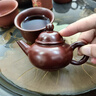 欽州坭興陶茶壺氣燒水平壺小容量純手工功夫茶具1人飲泡單樅 小品水平壺 85ml 曬單實(shí)拍圖