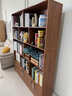 卓禾茶室實(shí)木書(shū)柜落地博古架茶具收納展示柜茶柜一體靠墻茶具置物架 【實(shí)木生態(tài)板時(shí)尚款】120cm煙霞胡桃色 曬單實(shí)拍圖