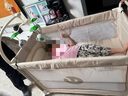 優(yōu)樂博（ULOP）星夢折疊嬰兒床多功能床可移動拼接寶寶床新生兒哄睡神器搖搖床 豪華頂配 一鍵折疊嬰兒床-星河金 搖籃嬰兒床帶蚊帳尿布臺-送棕墊 曬單實拍圖