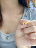 老鳳祥足金小貓爪黃金耳釘女2025新款可愛(ài)純金耳飾生日禮物送女朋友老婆 足金貓爪耳釘【直針款一對】約0.7g 曬單實(shí)拍圖