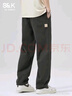 班尼路（Baleno） S&K系列工裝褲子秋季2025新款長(cháng)褲男生寬松直筒男褲純棉休閑褲 2328黑色 L 【120-135斤】 曬單實(shí)拍圖