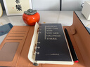 嘉然恒 復(fù)古皮面高級(jí)工作商務(wù)記事本A6活頁(yè)本筆記本本子簡(jiǎn)約高顏值定制可印logo旅行手帳本手賬本 黑色 曬單實(shí)拍圖