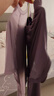 駱駝（CAMEL）彈力健身服女瑜伽運動(dòng)訓練兩件套裝 Y8S1QL8628-1 杜若紫 XL 曬單實(shí)拍圖