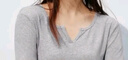 UR2025秋季新款女裝時尚休閑簡約基礎(chǔ)修身T恤UYB450010 花灰 M 曬單實拍圖