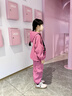 兜兜王國女童連帽外套工裝褲套裝春秋新款兒童洋氣女孩時(shí)髦兩件套運動(dòng)童裝 玫紅色 160 曬單實(shí)拍圖