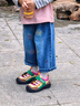 泰蘭尼斯kids童鞋秋季兒童戶(hù)外運動(dòng)鞋男童女童防滑徒步登山鞋子黃/粉/綠26 曬單實(shí)拍圖