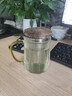 雅集耐熱玻璃茶杯筑銘杯茶杯泡茶杯帶不銹鋼內膽木蓋喝水杯子 曬單實(shí)拍圖