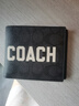 蔻馳（COACH）【雙11狂歡】奧萊款男士精致百搭錢(qián)包卡包CH084禮物送女生 彩炭灰色CP280A5F 曬單實(shí)拍圖
