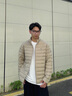 波司登（BOSIDENG）90鵝絨輕薄排骨條羽絨服男短款輕量立領(lǐng)保暖通勤羽絨內膽 原木卡其|7F15 XL 185/104A 體重約155-170斤 曬單實(shí)拍圖