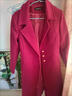 蕉京曼妙女裝媽媽時(shí)尚氣質(zhì)大衣2025冬季喜婆婆婚宴中長(cháng)款顯瘦毛呢子外 酒紅色 2XL 120-130斤 曬單實(shí)拍圖