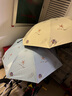 天堂傘黑膠超輕防曬防紫外線(xiàn)太陽(yáng)傘遮陽(yáng)便攜折疊晴雨傘女兩用男士 凈空藍 曬單實(shí)拍圖