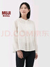 無(wú)印良品（MUJI） 女式 棉紗 長(zhǎng)袖罩衫 女士襯衫襯衣內(nèi)搭女裝25年秋季上衣BC2O7A5A 米白色 M （160/84A） 曬單實(shí)拍圖