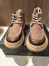 皓頓（HAUT TON）復古工裝靴男款高幫皮靴男士新品頭層牛皮休閑增高馬丁靴男 褐色581常規款 42 -適合運動(dòng)鞋43碼 曬單實(shí)拍圖