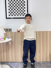 POLOWALK童裝經(jīng)典款絞花式針織衫春秋新款男童女童毛衣上衣 白色 130 cm 曬單實(shí)拍圖