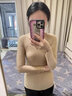 NW HAREM肌底衣無(wú)痕輕暖內衣女士?jì)却铋L(cháng)袖秋衣加絨打底衫冬季帶胸墊一體 隱形膚 M 碼【推薦體重85-105斤】 曬單實(shí)拍圖