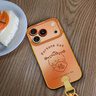 雅好（Yagoo）適用蘋果17pro手機(jī)殼iphone17promax新款女16pro簡約15pro卡通14pro招財福貓橙13帶掛繩防摔全包套 財神小福貓橙【短款手腕掛繩】黃色 iPhone17 曬單實(shí)拍圖