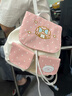途尊新款韓系小眾ins風(fēng)格子雙肩包抽繩刺繡小羊背包學(xué)院風(fēng)休閑書(shū)包潮 粉色小羊刺繡 曬單實(shí)拍圖