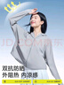 茉尋徐璐同款斗篷防曬衣冰鈦原紗女新款夏外套防曬服防紫外線透氣灰色 曬單實拍圖