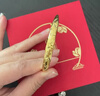 奢名紀(jì)999黃金手鐲金魚櫻花實(shí)心推拉純金包銀手鐲送媽媽節(jié)日禮物送長輩 金魚櫻花推拉手鐲【金包銀】 包金2.5克總重約30克-現(xiàn)貨速發(fā) 曬單實(shí)拍圖