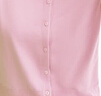 皮爾卡丹（pierre cardin）春夏季新款短款冰絲針織開(kāi)衫女純色圓領(lǐng)上衣百搭五分袖薄款小外套 2024皮粉色2025 XL 曬單實(shí)拍圖