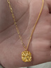 周大福 方糖足金黃金項(xiàng)鏈(工費(fèi)560)40cm 約5.6g F233240七夕禮物 曬單實(shí)拍圖