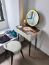 2025新款床頭梳妝臺臥室現代簡(jiǎn)約小戶(hù)型40實(shí)木化妝桌輕奢奶油風(fēng)柜 41厘米桌+圓鏡+鳥(niǎo)巢凳 白色+胡桃色面 曬單實(shí)拍圖