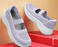 足力健老人鞋夏季新款鞋子女款一腳蹬媽媽鞋網(wǎng)面透氣休閑鞋 8643K紫色38 曬單實(shí)拍圖