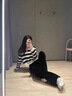 班尼路褲子女闊腿褲女裝秋冬2025新款寬松長(zhǎng)褲休閑小個(gè)子垂感直筒褲顯瘦 黑#純色 【軟糯親膚】 M 曬單實(shí)拍圖