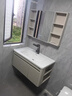 法恩莎奶油風(fēng)浴室柜陶瓷一體盆衛生間洗手洗臉盆柜側邊收納多功能組合 70CM+半封鏡柜-送全套配件 曬單實(shí)拍圖