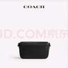 蔻馳（COACH）男士CHARTER 18號翻蓋斜挎包男包 黑色 曬單實(shí)拍圖