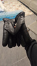 呢好酷真皮毛一體手套冬五分指防寒男女情侶加厚保暖騎車(chē)羊毛滑雪皮手套 巨厚黑色[羊皮毛內里厚約11mm L 曬單實(shí)拍圖