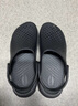 CROCS卡駱馳舒樂(lè )洞洞鞋沙灘鞋男鞋包頭女鞋拖鞋|209964 黑色-001 43 (270mm) 曬單實(shí)拍圖