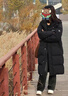 宏資琦羽絨棉服女冬季2025新款加厚中長(cháng)款棉衣外套寬松過(guò)膝長(cháng)款棉襖超厚 黑色 S （建議85—100斤） 曬單實(shí)拍圖