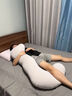 馥棉抱枕男生款睡覺(jué)專(zhuān)用側睡夾腿大人海馬冰絲涼感長(cháng)條枕成人男孩趴睡 新款-夏季涼感抱枕【冰川灰】 105cm*25cm 含枕芯 成人大號 曬單實(shí)拍圖