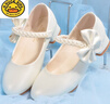 G.DUCKKIDS白色皮鞋女童公主鞋小學(xué)生禮服合唱演出鞋軟底春秋兒童高跟女鞋子 1062 36碼 內長(cháng)22.0厘米 曬單實(shí)拍圖