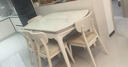 全友家居 奶油風(fēng)多功能可伸縮餐桌椅組合客餐廳家用實(shí)木框架飯桌家具 曬單實(shí)拍圖