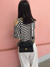 香奈小香兒包包女包奢侈品女款2025年新款女士輕奢百搭單肩斜挎包手提包 黑色【配2條肩帶】 曬單實(shí)拍圖