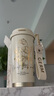 格米（germ）保溫杯女士陶瓷內膽咖啡杯吸管杯子學(xué)生禮物水杯500ML鈴蘭茶白 曬單實(shí)拍圖