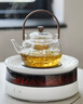 GLASSLOCK仿真碳火圍爐煮茶器套裝全玻璃0膠水養生壺恒溫電陶爐家用無(wú)煙辦公桌花泡蒸茶不挑器具國家補貼 曬單實(shí)拍圖