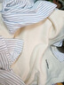 巧丂早秋新款條紋假兩件拼接襯衫女韓系巨好看的疊穿針織馬甲上衣 米白色 均碼 曬單實(shí)拍圖