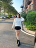 卓詩(shī)尼短靴女2025秋季新款西部牛仔靴厚底增高單靴美拉德堆堆靴馬丁靴子 棕色-單里 37 曬單實(shí)拍圖