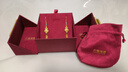 六福珠寶足金福祿蓮花鎏彩工藝葫蘆流蘇黃金耳飾耳環(huán)耳墜計價(jià) F41TBGE0001 11.42克(含工費1462元) 曬單實(shí)拍圖