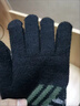 趣木也冬季手套針織毛線(xiàn)五指觸屏加絨加大加厚男士學(xué)生保暖騎行外賣(mài)手套 A248黑色單層加大碼 曬單實(shí)拍圖