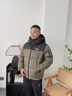 鴨鴨（YAYA）【320g充絨】羽絨服男短款2025冬季新款加厚零下極寒面包服外套 青光黑色 L (建議130-150斤) 曬單實(shí)拍圖