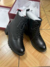 富貴鳥(niǎo)（FUGUINIAO）馬丁靴女鞋棉鞋女冬季外穿羊毛保暖防滑短靴女真皮靴子女英倫風(fēng) FG5021黑色[羊毛保暖] 39 曬單實(shí)拍圖