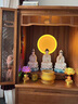 筑素新中式佛龕立柜佛臺財神觀(guān)音菩薩供奉柜帶門(mén)簡(jiǎn)約實(shí)木佛柜家用神臺 48款花梨色【帶頂燈和插座】 曬單實(shí)拍圖