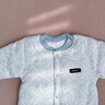 婧麒（JOYNCLEON）嬰兒連體衣新生兒衣服秋冬保暖夾棉哈衣滿(mǎn)月寶寶內(nèi)衣純棉連體衣 大樹(shù)藍(lán)【優(yōu)選精梳棉】 66cm 曬單實(shí)拍圖